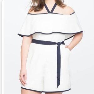Eloquii White Halter Romper